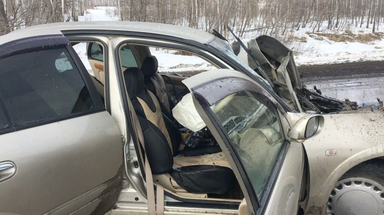 Появилось видео последствий ДТП в Омской области, где погибла 5-летняя девочка