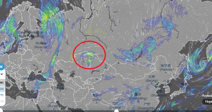 Карта дождя орел в реальном времени