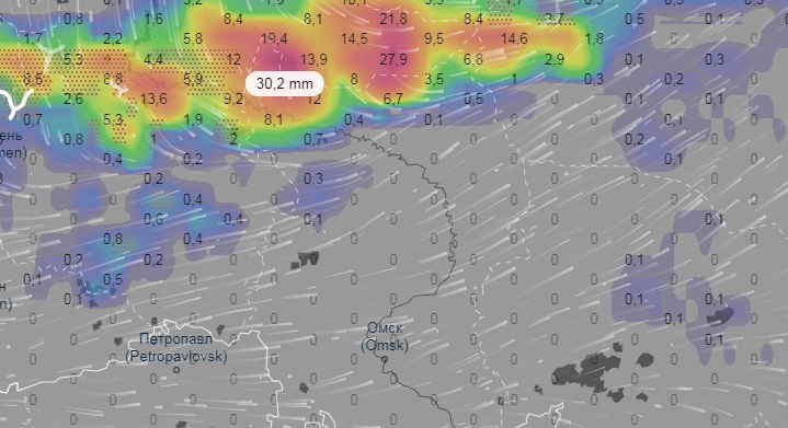 Карта осадков омск в реальном. Карта осадков на сегодня Омске. Новый климат Омск.